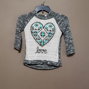 Hooded 3 quarter sleeve